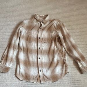 GAP Tan Button Down Shirt with Ombré Effect